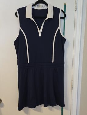 Callaway Navy Dress with White Collar